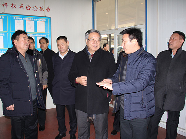 2018年1月11日，，，，，，，邢台市人大常委会副主任周世伟带领省、市人大代表集中视察第五组到S36沙龙国际线缆集团进行视察