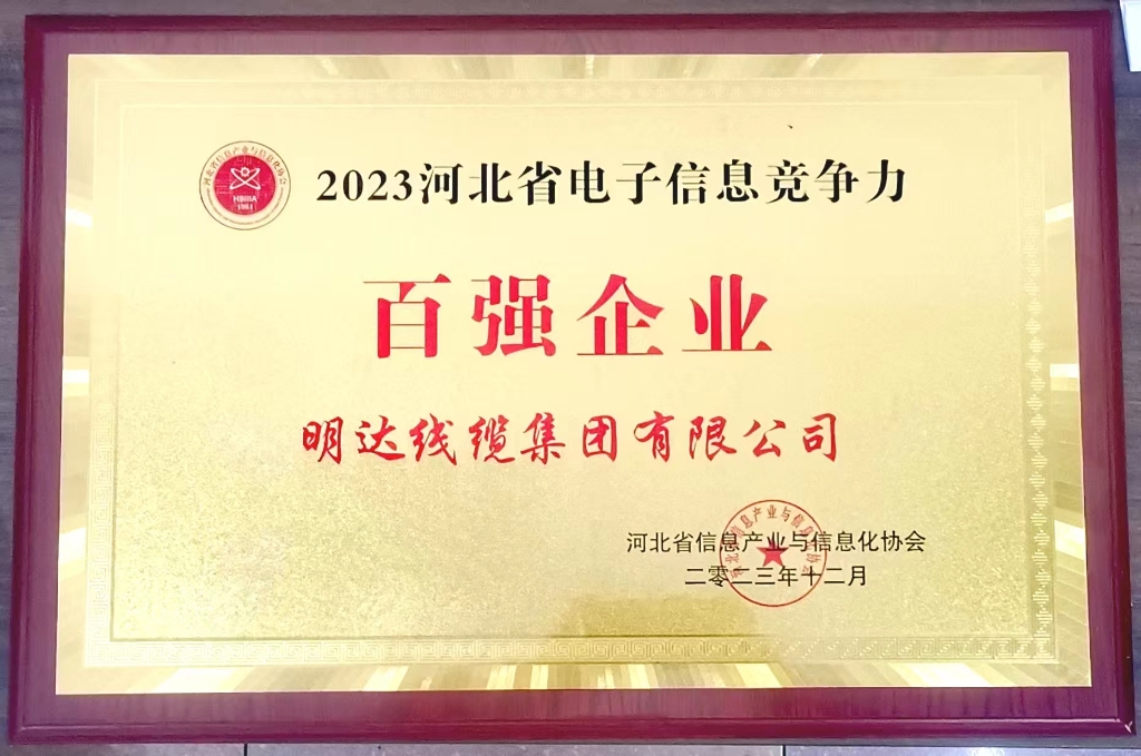 S36沙龙国际获评2023年河北省电子信息竞争力百强企业