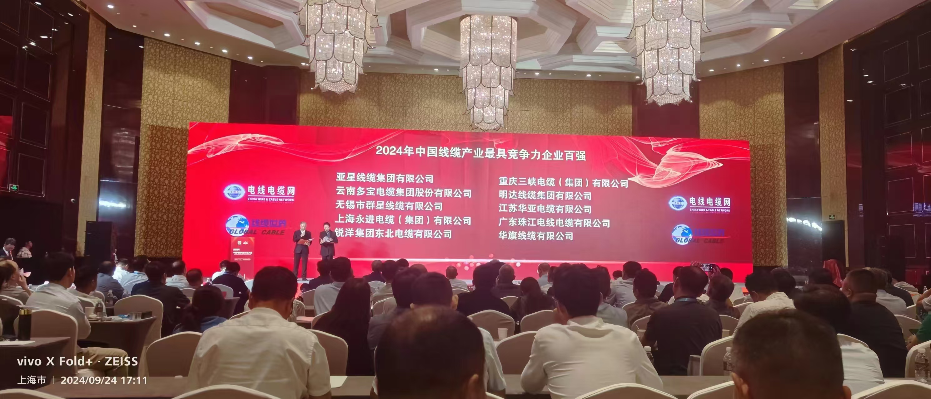 S36沙龙国际荣登2024年中国线缆产业最具竞争力企业百强榜
